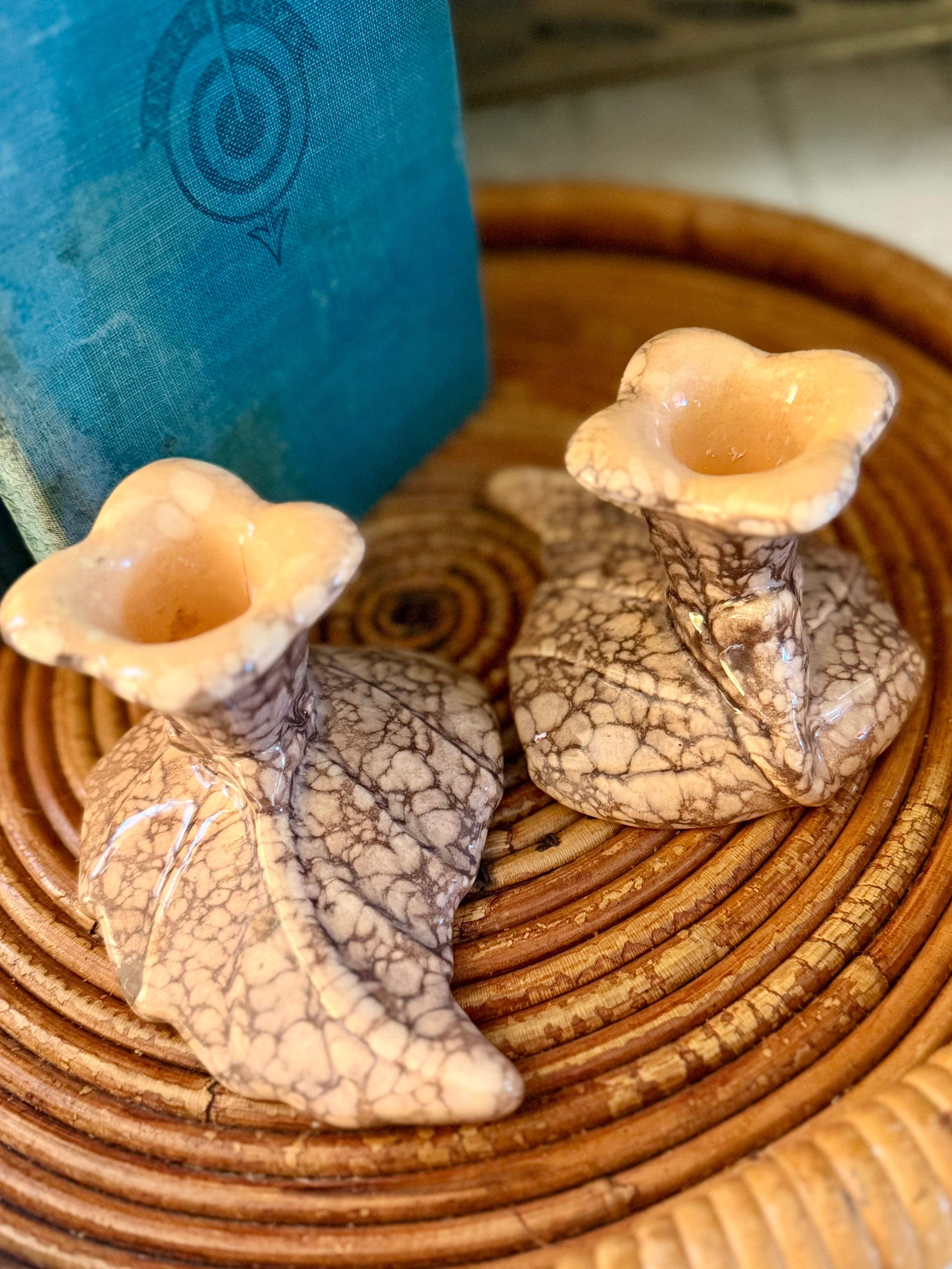 Leaf Candlestick Holders