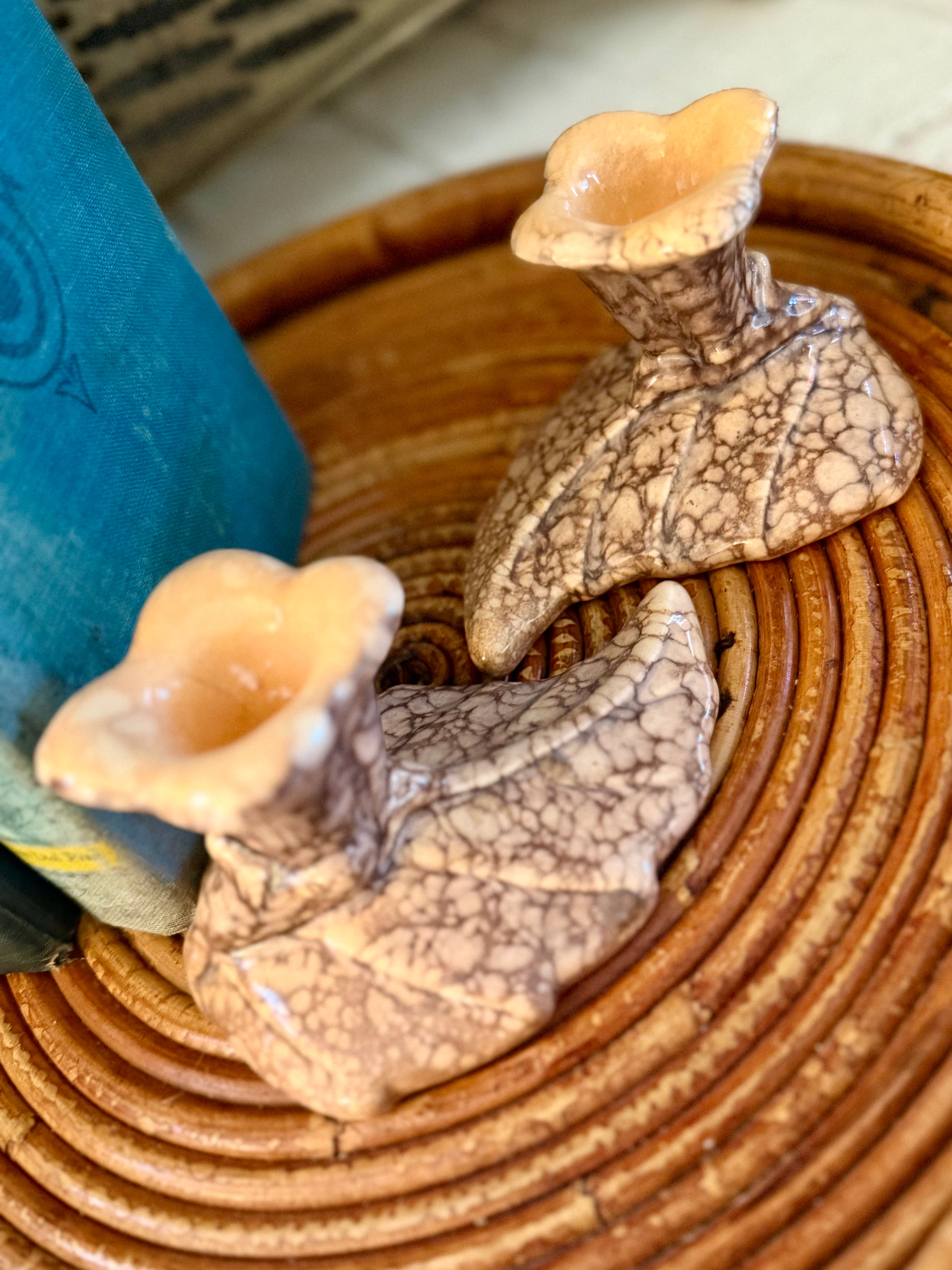 Leaf Candlestick Holders
