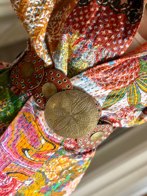 Etched Moroccan Medallion Belt