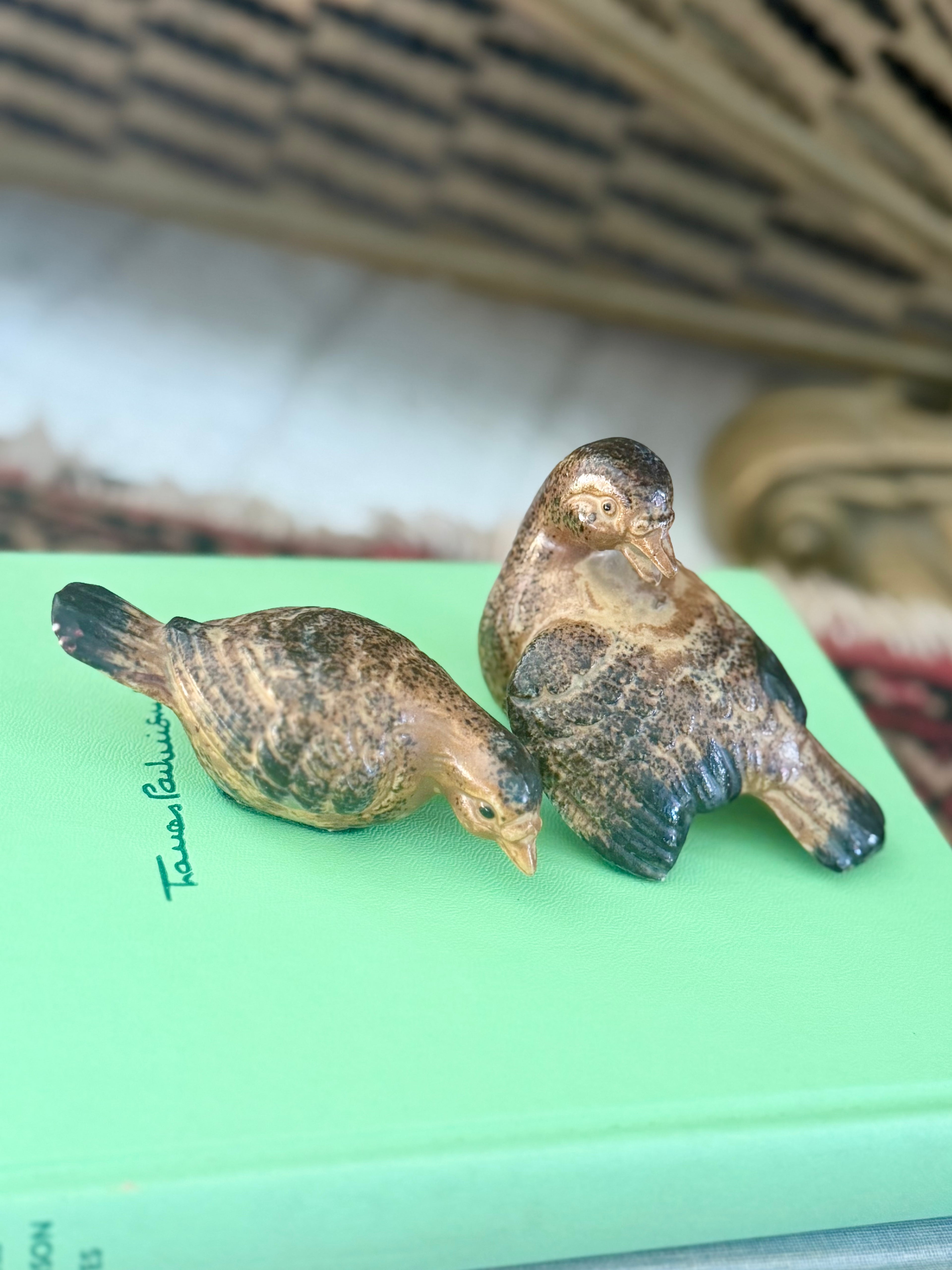 Glazed Ceramic Bird Figurines
