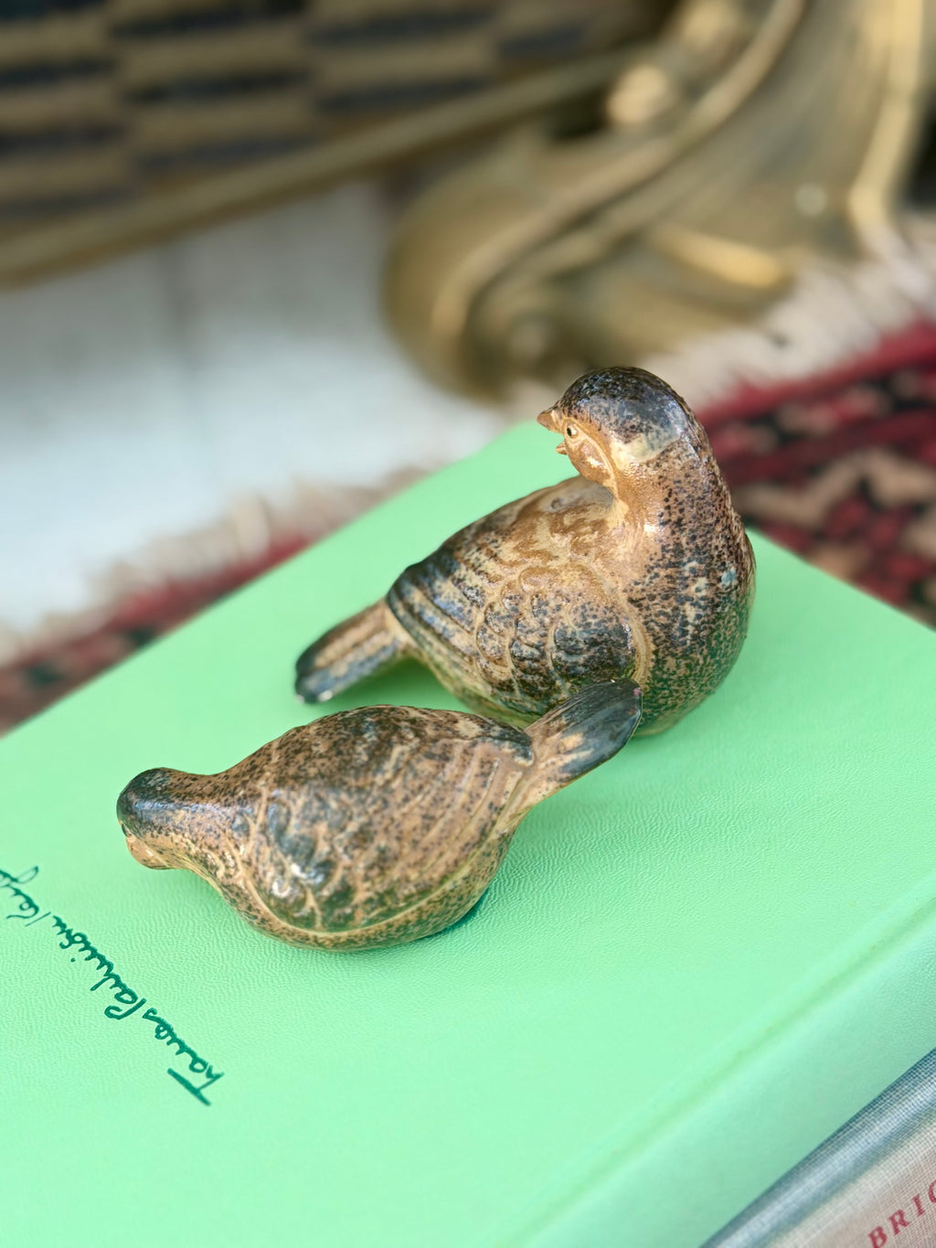 Glazed Ceramic Bird Figurines