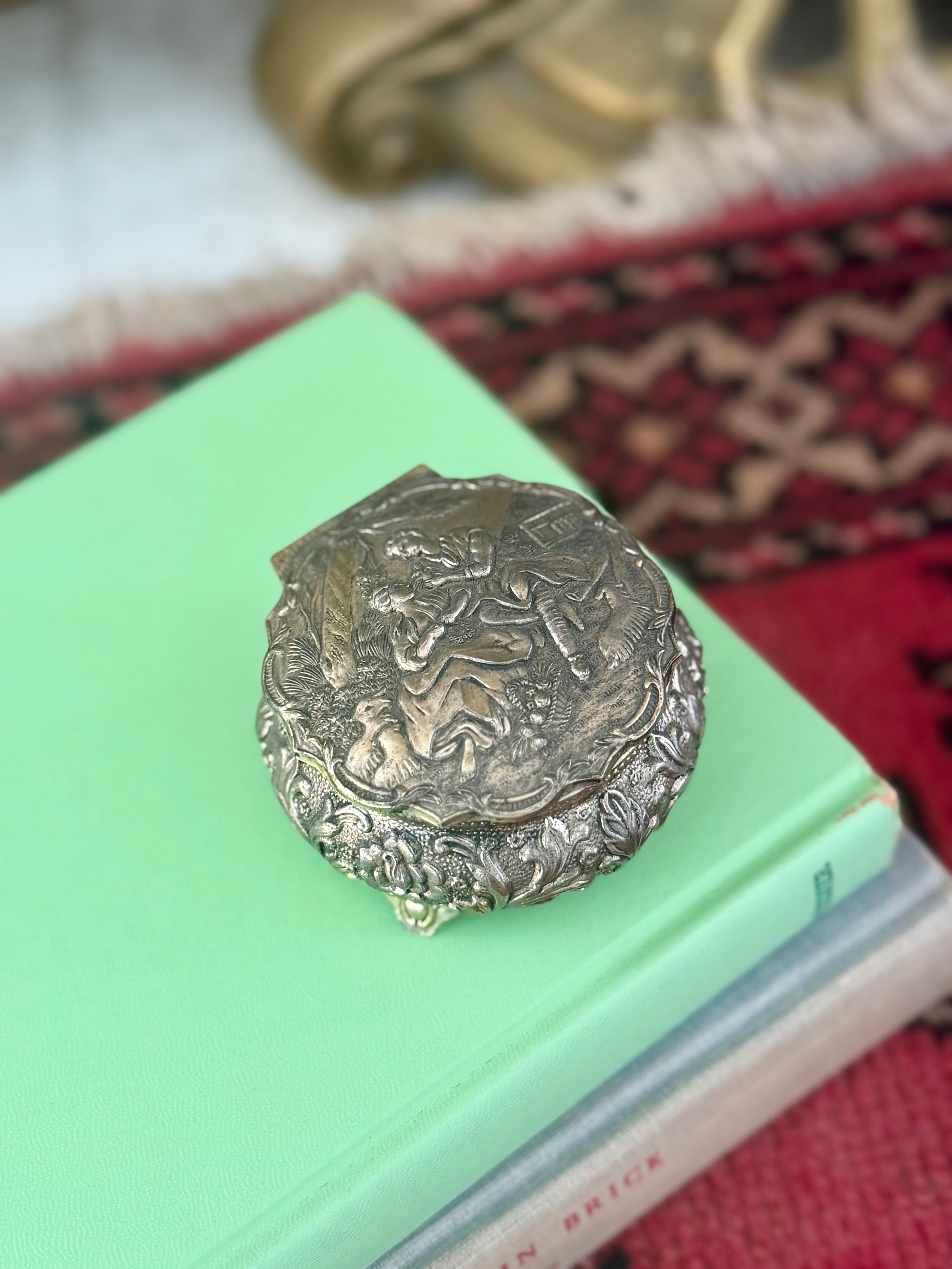 Courting Couple Trinket Box