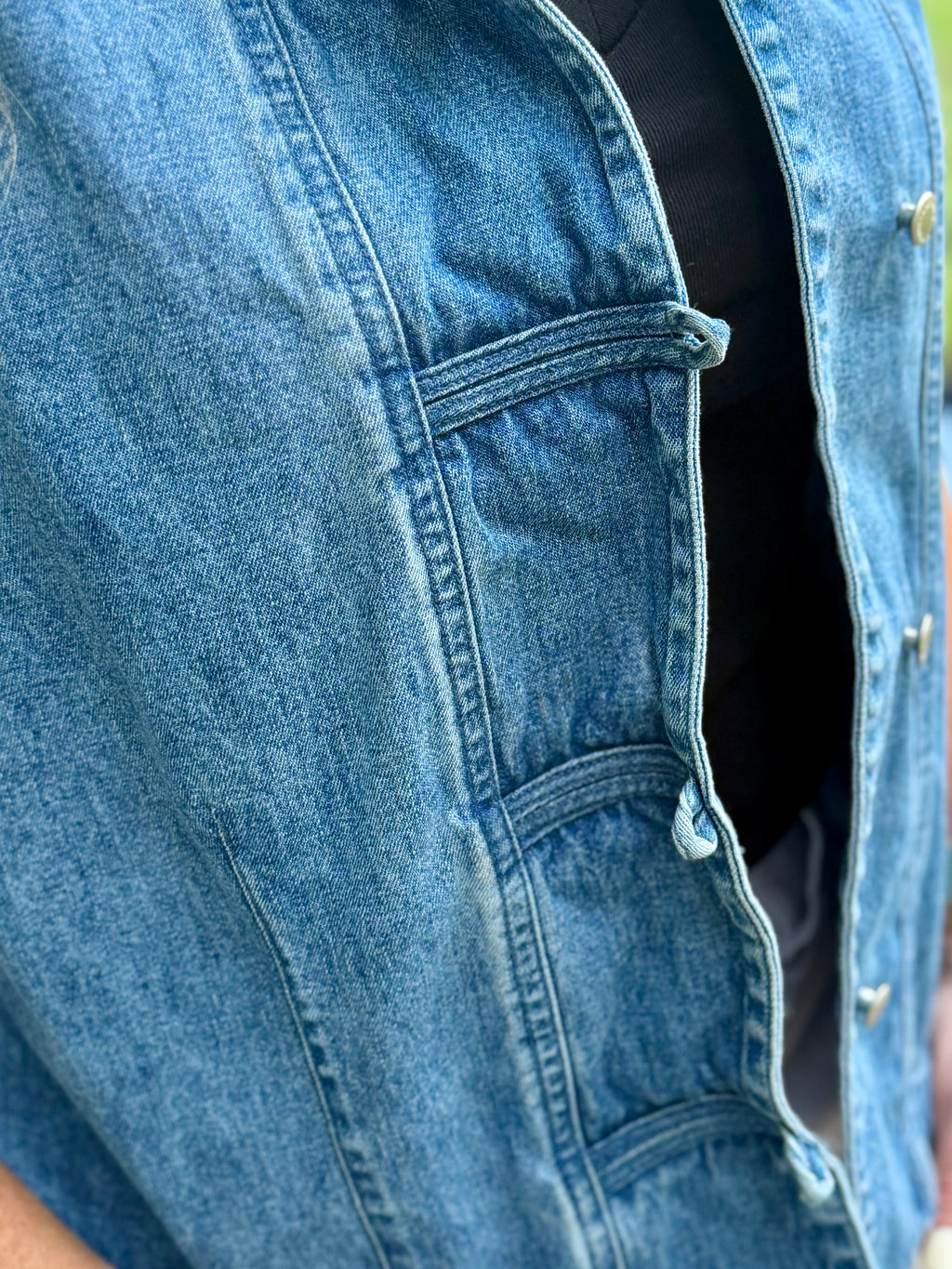 Two-Toned Denim Vest