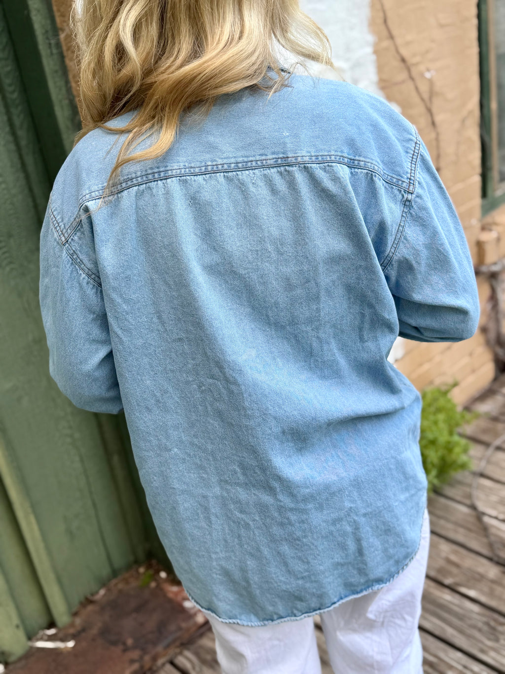 Texas Longhorns Denim Button-Up