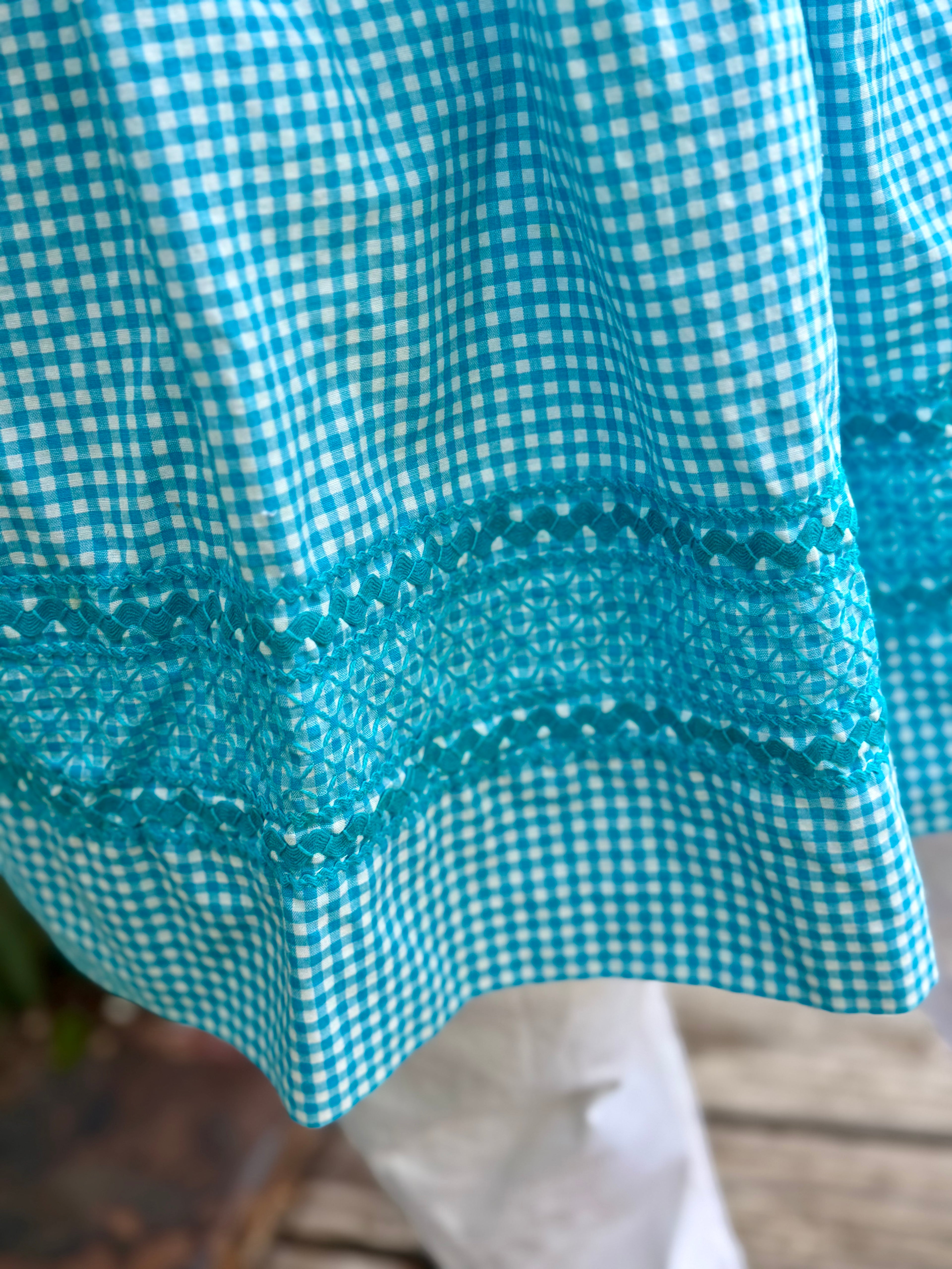 Vintage Gingham Half Apron
