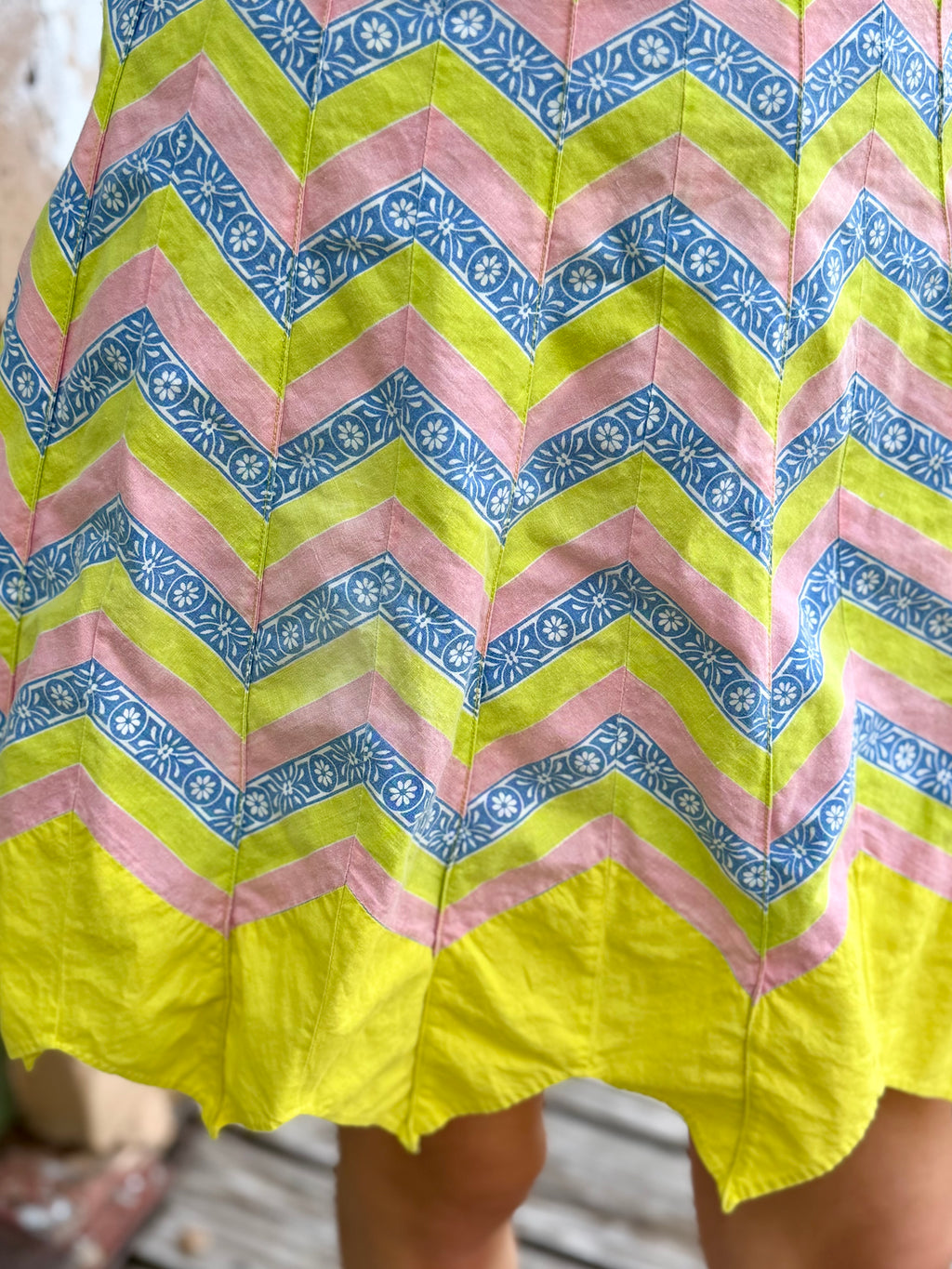 Vintage Chevron Half Apron