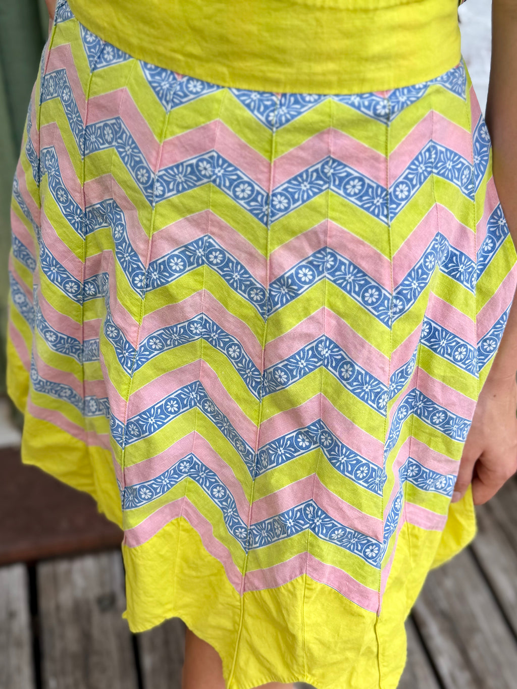 Vintage Chevron Half Apron