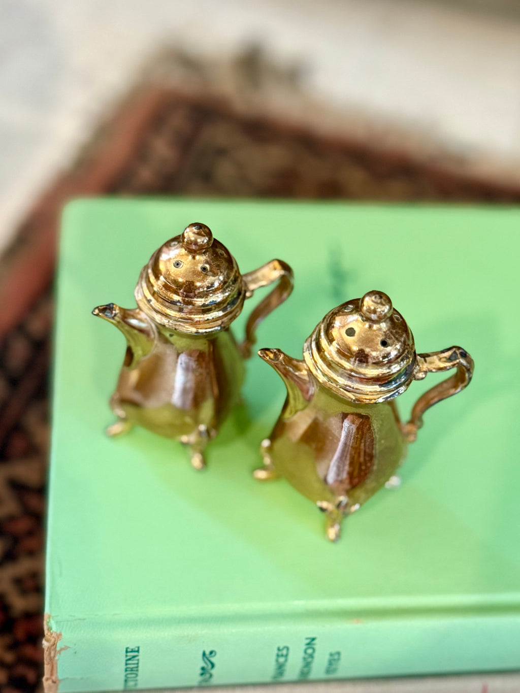 Brass Tone Salt & Pepper Shakers