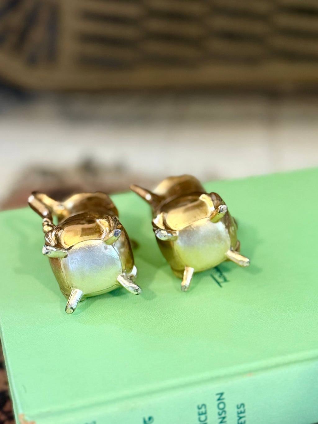 Brass Tone Salt & Pepper Shakers