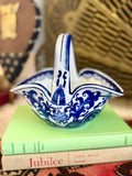 Blue/White Ceramic Basket