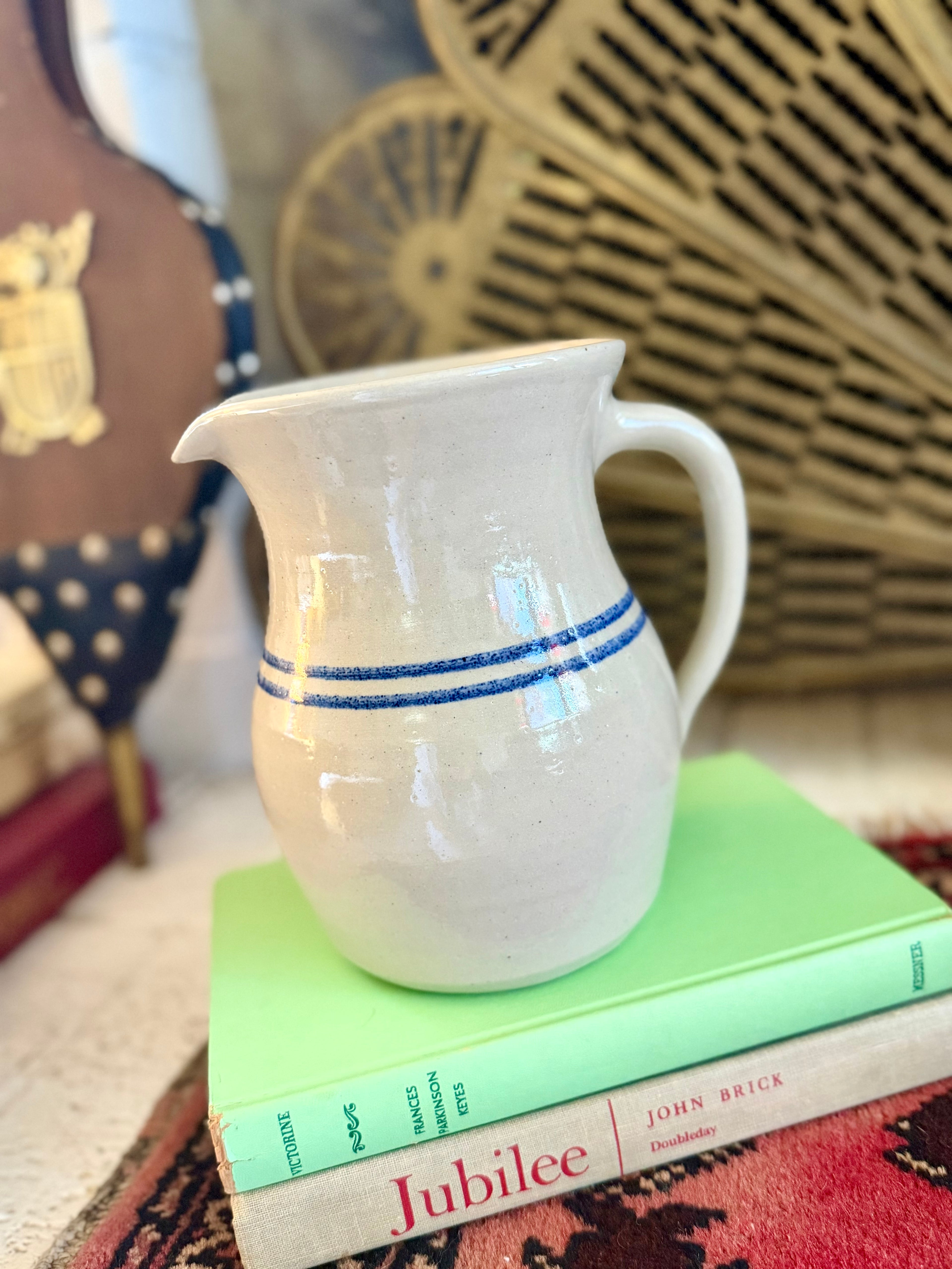 Strawberry Stoneware Pitcher