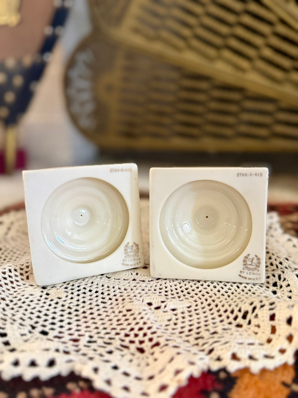 Lenox Cream Candle Holders