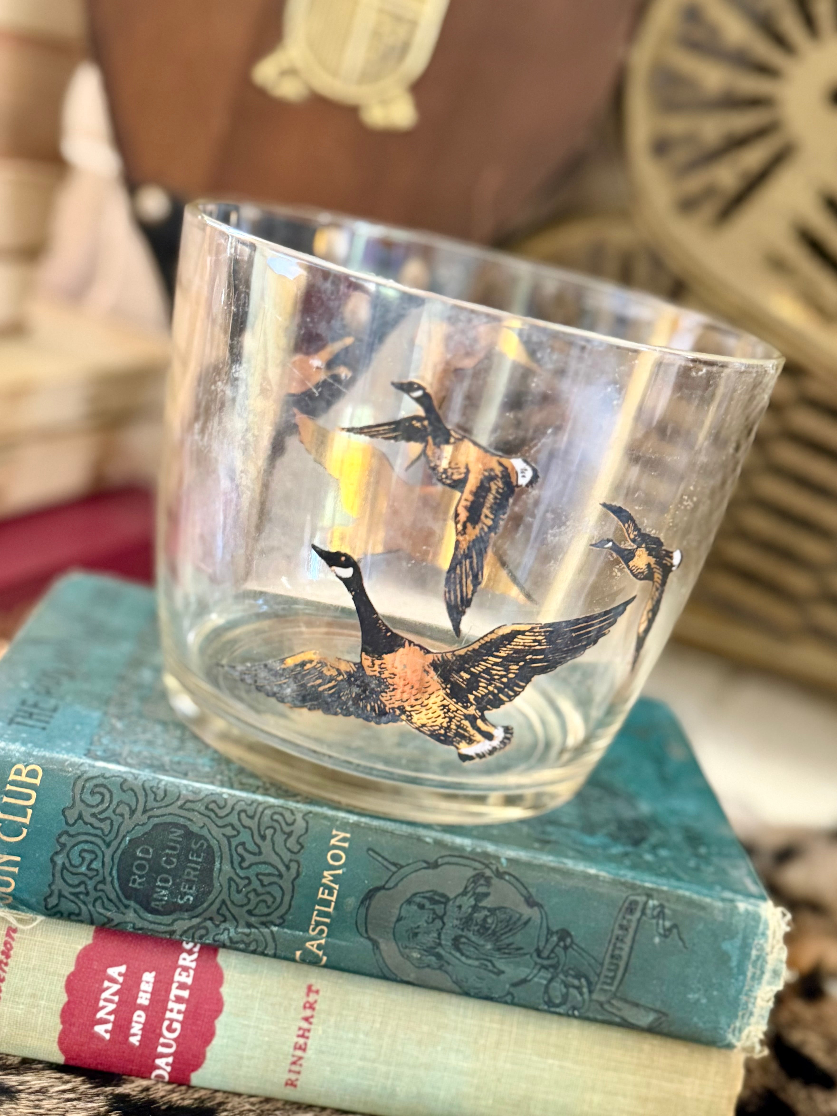 Canada Geese Glass Bucket