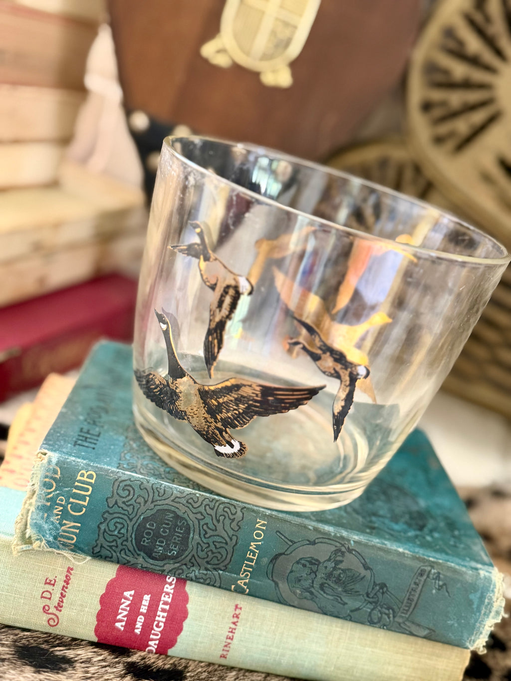 Canada Geese Glass Bucket