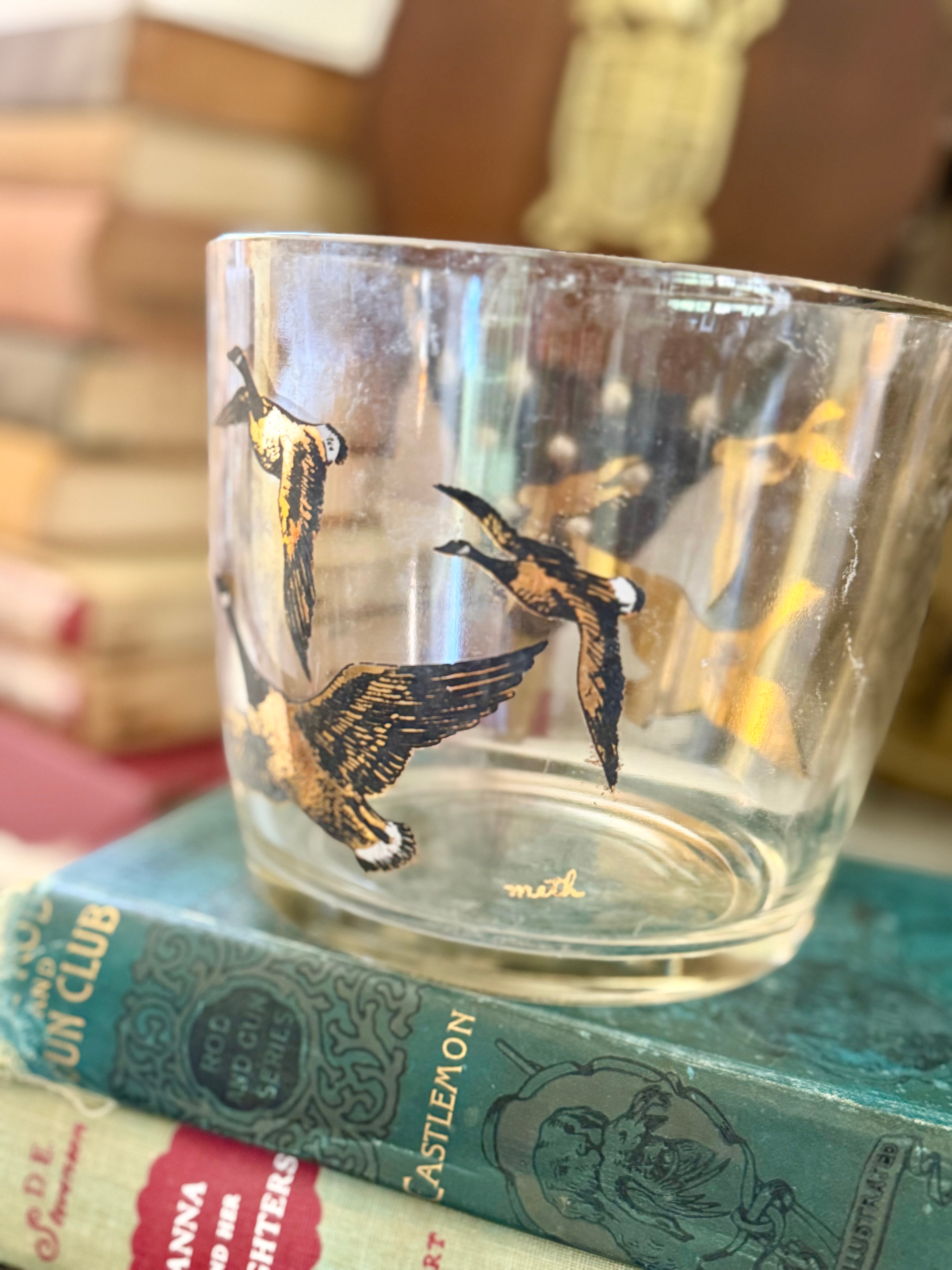 Canada Geese Glass Bucket