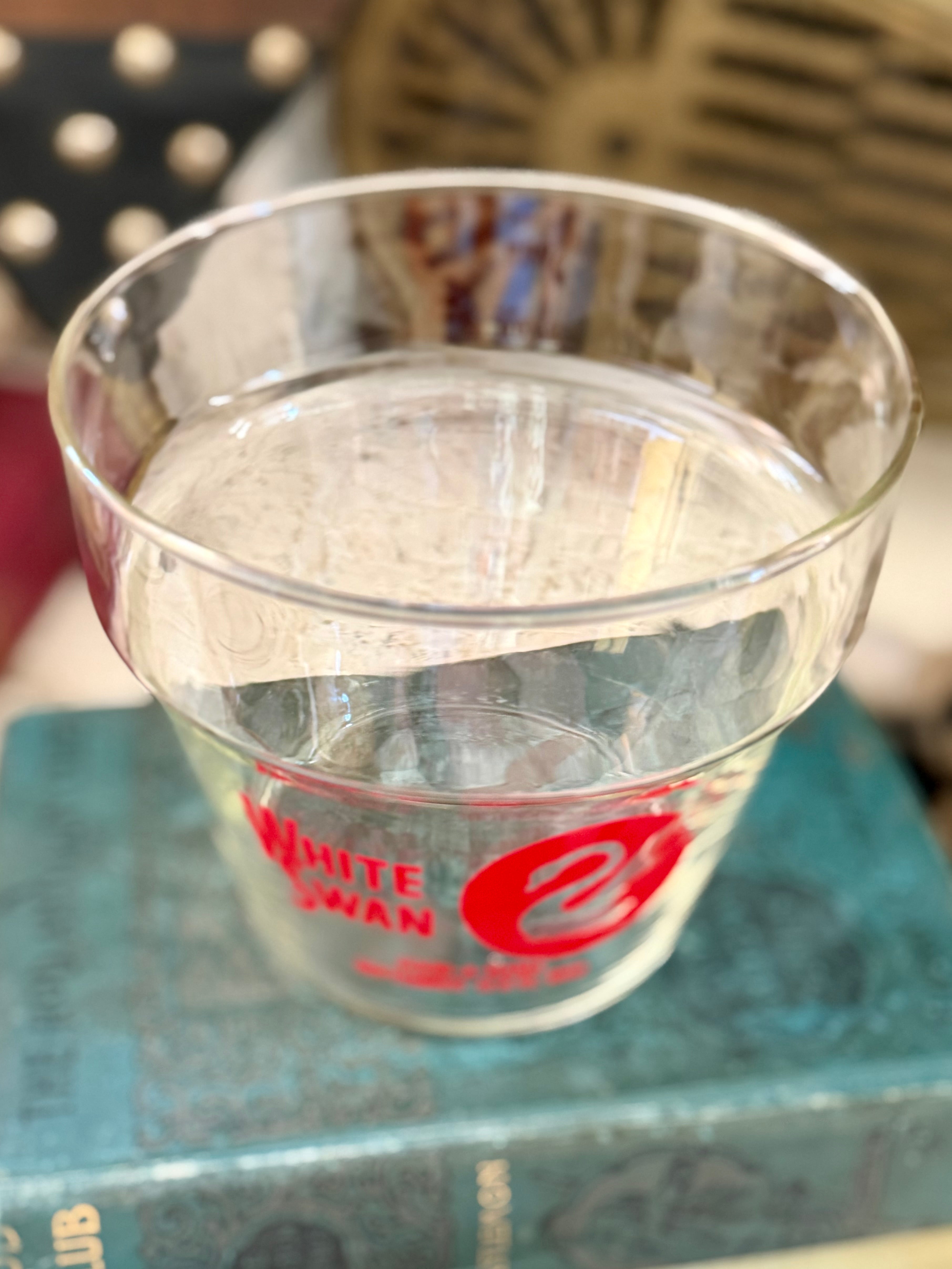 White Swan Glass Container